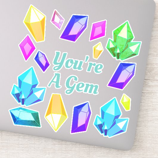 レインボーカラフルジェムストーンジオデズあなたはA宝石 シール (詳細)