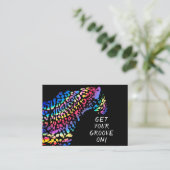 レインボーカラフルジャガーパーティの招待状 エンクロージャーカード (スタンド正面)