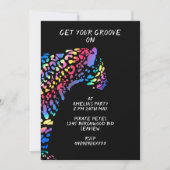 レインボーカラフルジャガーパーティの招待状 招待状 (正面)