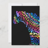 レインボーカラフルジャガーパーティの招待状 招待状 (裏面)