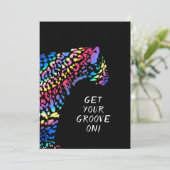 レインボーカラフルジャガーパーティの招待状 招待状 (スタンド正面)