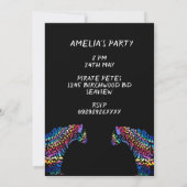 レインボーカラフルジャガーパーティの招待状 招待状 (裏面)