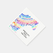 レインボーカラフルジャガーパーティー紙プレート スタンダードカクテルナプキン (角)