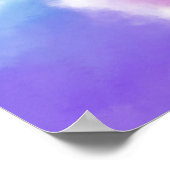 レインボーカラフルスカイ抽象芸術絵画ズ ポスター (角)