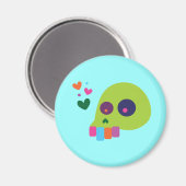 レインボーカラフルスカル マグネット (正面/裏面)