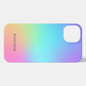 レインボーカラフルスタイル抽象芸術パターンiPhone cas iPhoneケース (裏面横)