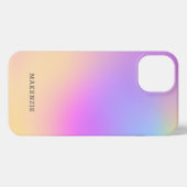 レインボーカラフルスタイル抽象芸術パターンiPhone cas iPhoneケース (裏面横)