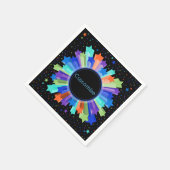 レインボーカラフルスターバストパーティーナプキンス スタンダードカクテルナプキン (角)