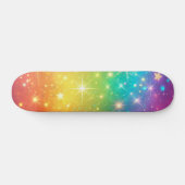 レインボーカラフルスター宇宙 スケートボード (横)