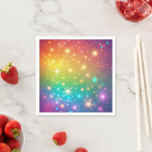 レインボーカラフルスター宇宙 スタンダードカクテルナプキン (インサイチュ)