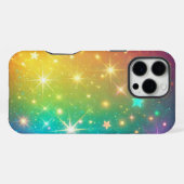 レインボーカラフルスター宇宙 iPhoneケース (裏面横)