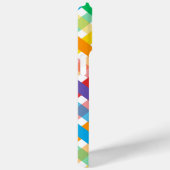 レインボーカラフルストライプイニシャルカスタム Case-Mate iPhoneケース (裏面 / 右)