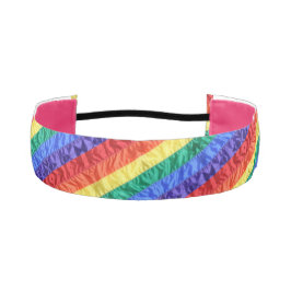 レインボーカラフルストライプフラッグLGBTQ+プライド アスレチックヘッドバンド