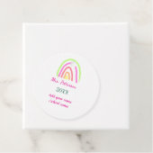 レインボーカラフルストライプ先生名の年を追加 フェイバータグ (インサイチュ)