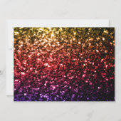 レインボーカラフルスパークSweet 16スクリプエレガントト 招待状 (裏面)