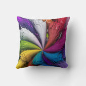 レインボーカラフルスプラッシュ クッション (裏面)