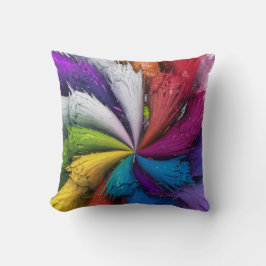 レインボーカラフルスプラッシュ クッション