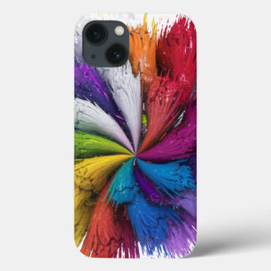 レインボーカラフルスプラッシュ iPhone 13ケース
