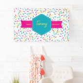 レインボーカラフルスプリンクルスバースデーパーティー 横断幕 (インサイチュ)