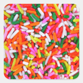 レインボーカラフルスプリンクル スクエアシール