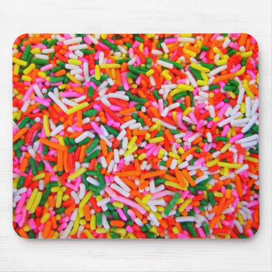 レインボーカラフルスプリンクル マウスパッド (正面)