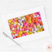 レインボーカラフルスプリンクル 長方形シール (封筒)