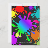 レインボーカラフルスライムバースデーパーティー 招待状 (裏面)