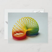 レインボーカラフルスリンキーの子供へ玩具 ポストカード (正面/裏面)