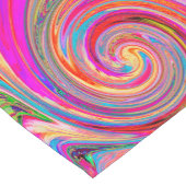 レインボーカラフルスワールレトロ抽象デザイン ショートテーブルランナー (コーナー)