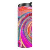 レインボーカラフルスワールレトロ抽象デザイン タンブラー (回転左)