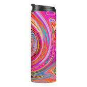 レインボーカラフルスワールレトロ抽象デザイン タンブラー (回転右)
