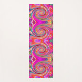 レインボーカラフルスワールレトロ抽象デザイン ヨガマット (正面)