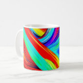 レインボーカラフルスワール1108 コーヒーマグカップ (正面左)