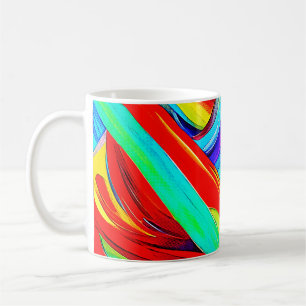 レインボーカラフルスワール1108 コーヒーマグカップ