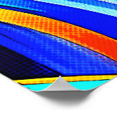 レインボーカラフルスワール1108 ポスター (角)