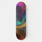 レインボーカラフルスワール スケートボード (正面)