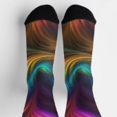 レインボーカラフルスワール ソックス (上部)