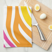 レインボーカラフルゼブラ印刷パターンギフト キッチンタオル (四つ折り)