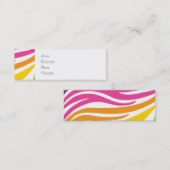 レインボーカラフルゼブラ印刷パターンギフト スキニー名刺 (正面/裏面)