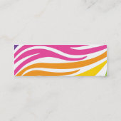 レインボーカラフルゼブラ印刷パターンギフト スキニー名刺 (裏面)