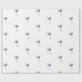 レインボーカラフルダンデロン ラッピングペーパー (フラット)