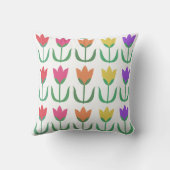 レインボーカラフルチューリップ、春の花 クッション (裏面)