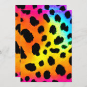 レインボーカラフルチータのシームレスパターン シーズンカード (正面/裏面)