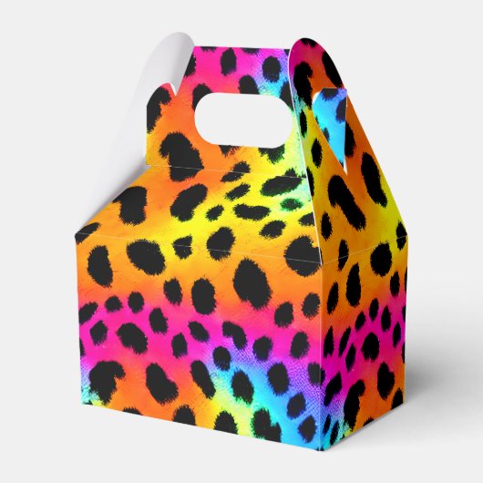 レインボーカラフルチータのシームレスパターン フェイバーボックス (裏面サイド)