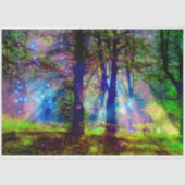 レインボーカラフルツリーズ魔法の森のデコパージュ 薄葉紙 (正面)