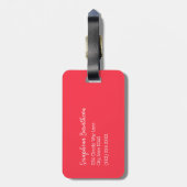 レインボーカラフルドットモノグラパーソナライズされたム ラゲッジタグ (裏面縦)