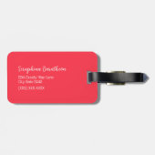 レインボーカラフルドットモノグラパーソナライズされたム ラゲッジタグ (裏面横)