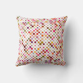 レインボーカラフルドット、レトロ70s クッション (裏面)