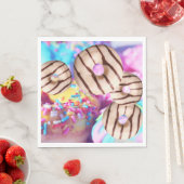 レインボーカラフルドナツ紙ナプキンス スタンダードランチョンナプキン (インサイチュ)