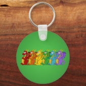 レインボーカラフルドラゴン漫画キーチェーン キーホルダー (正面)